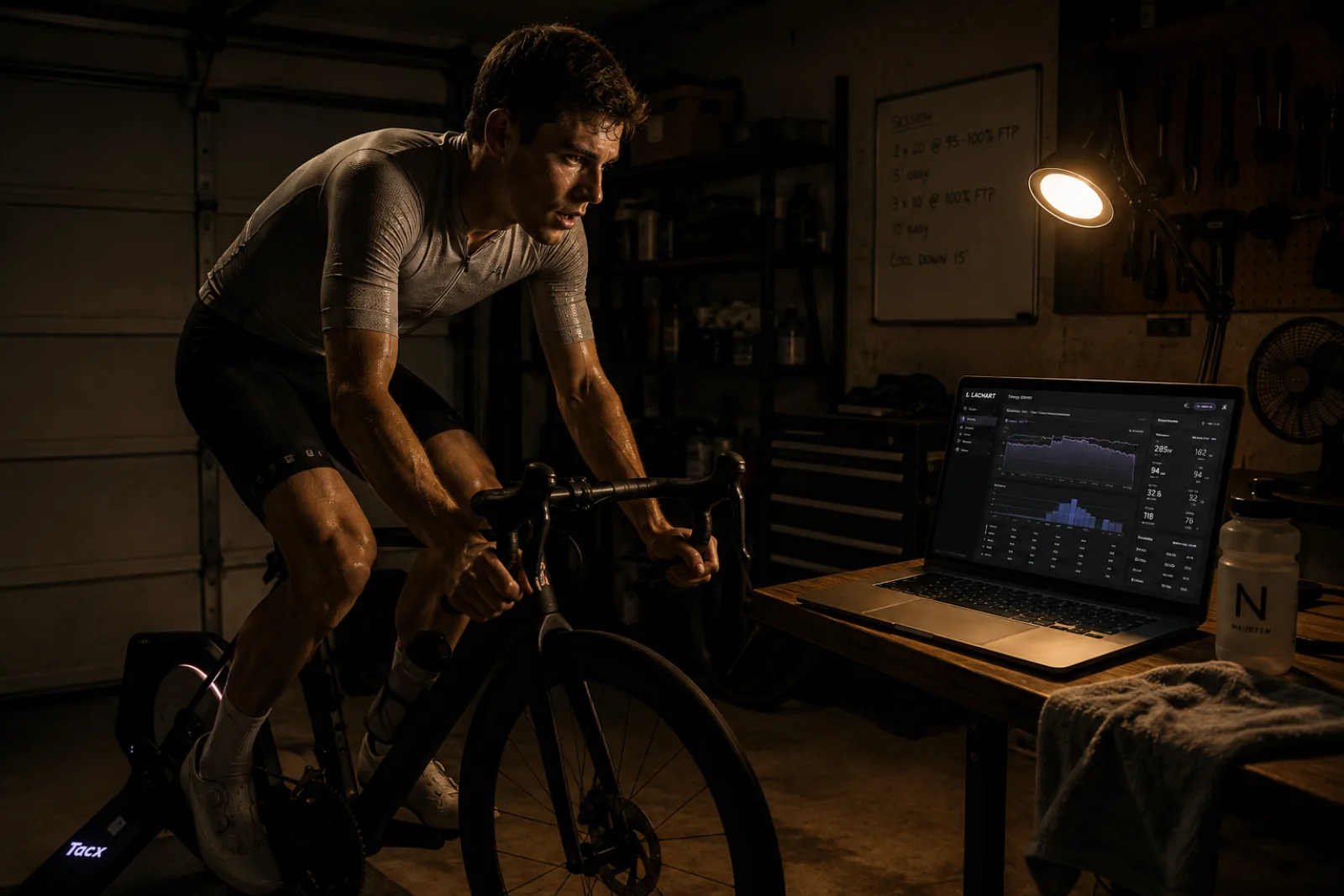 A turbo session in a garage, late